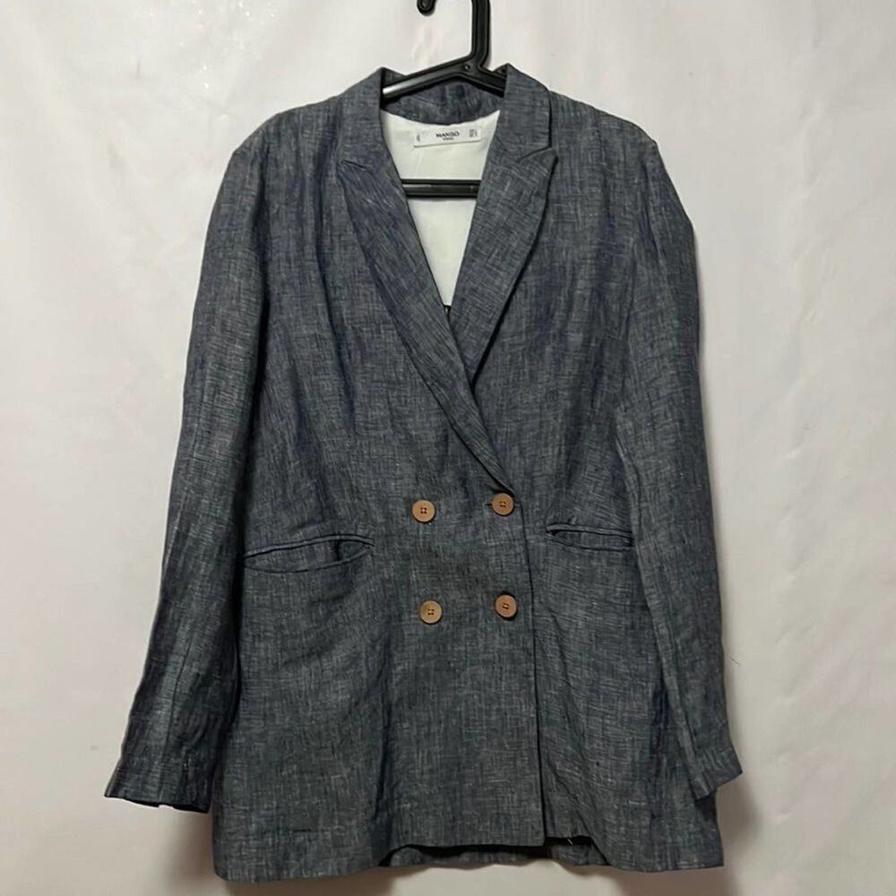 MANGO MNG CASUAL LINEN‎ BLAZER SIZE M
